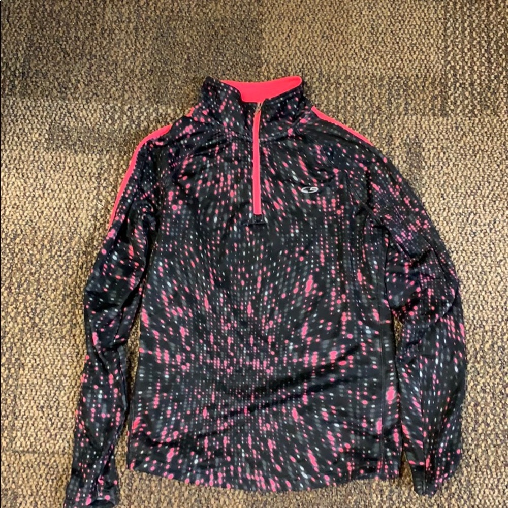 Black with pink dots pullover